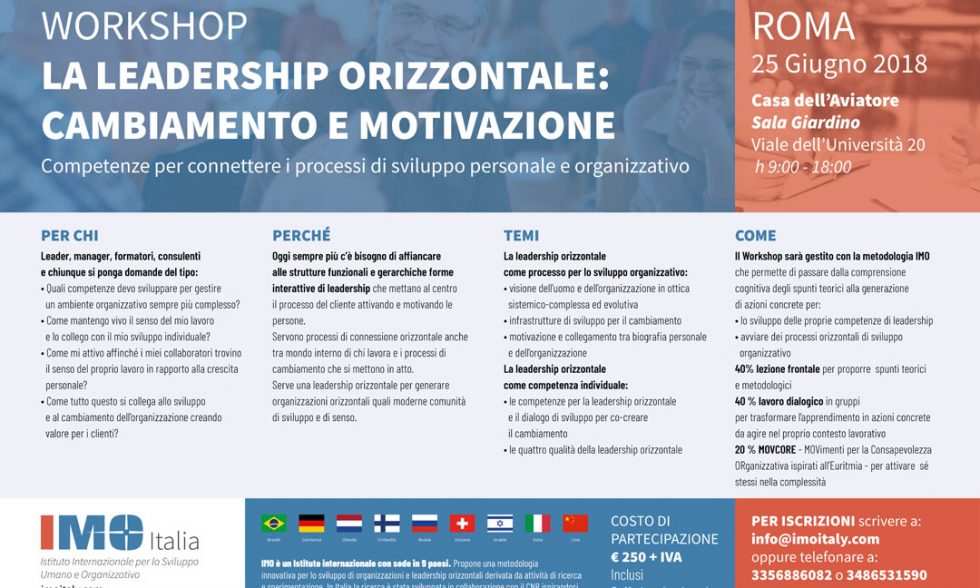 Workshop – La leadership orizzontale: cambiamento e motivazione