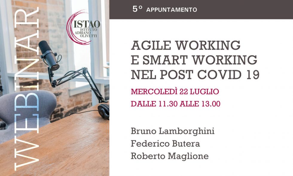 Webinar ISTAO: Agile Working e Smart working  nel post COVID 19