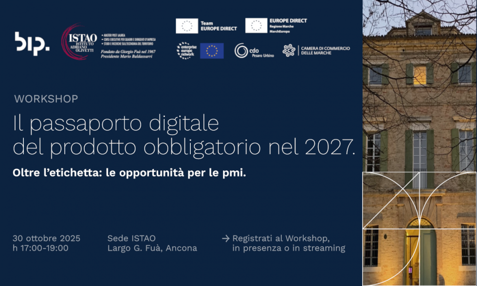 Workshop “Il passaporto digitale del prodotto obbligatorio dal 2027”