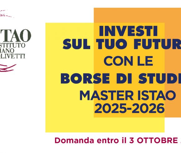 Bando per borse di studio Master ISTAO 2025-26