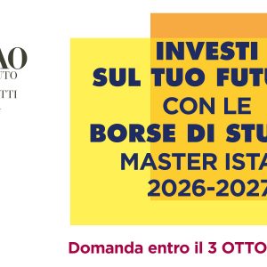 Bando per borse di studio Master ISTAO 2026-27